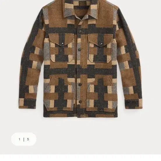 [BUNJANG] RRL Wool Blend Jacquard Shirt Jacket / rrl 울 블렌드 자카드 셔츠 재킷 m