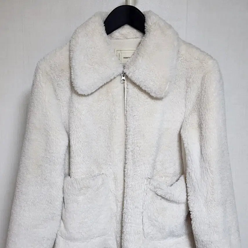 [BUNJANG] FRONTRROW Ivory Faux Fur Jacket XS / FRONTRROW 프론트로우 아이보리 퍼자켓 XS