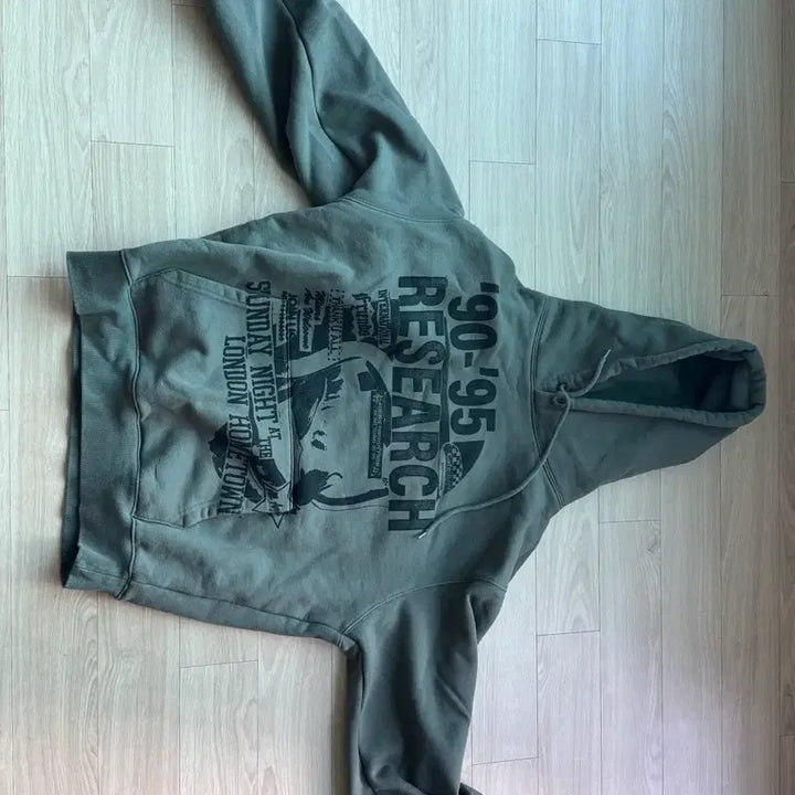 [BUNJANG] RESEARCH Hooded Sweatshirt / '90-'95 RESEARCH 후드티 기모