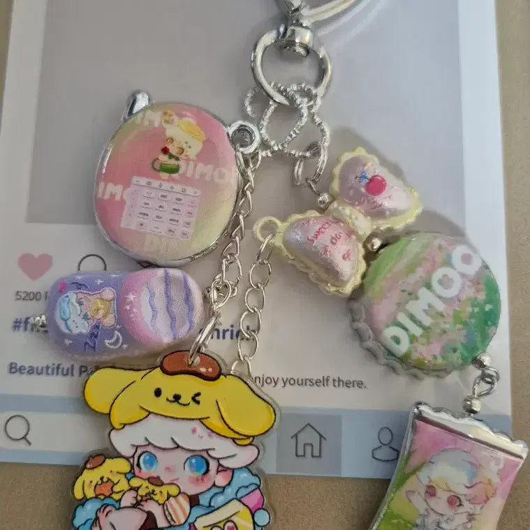 [BUNJANG] DDAKKU Keyring (Dimoo/Twin Stars/Sanrio) / 디무 산리오 키링