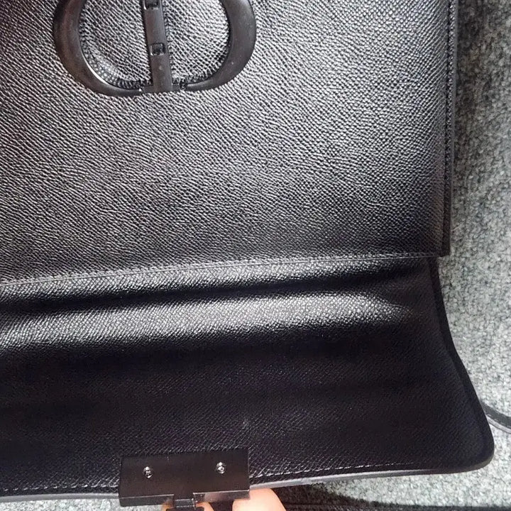 [BUNJANG] Dior CD Black Leather Flap Bag / 디올 CD 블랙 레더 플랩백