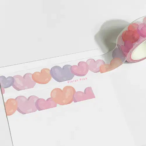 [BUNJANG] Harans Studio Bubble Heart Washi Tape Set / 하란스튜디오 버블 하트 마테 2종