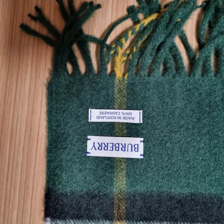 [BUNJANG] Burberry Cashmere Scarf Green / 버버리 캐시미어 머플러 그린 초록색 정품 목도리
