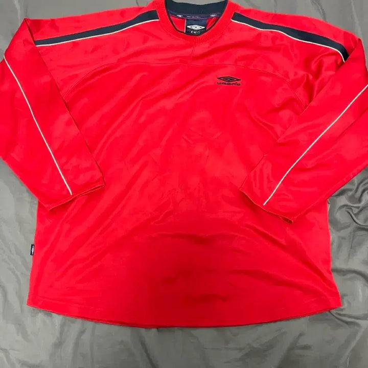 [BUNJANG] Umbro Pro Training Long Sleeve Top - Red/Navy - XXL / [XXL/빅사이즈] 엄브로 프로 트레이닝 웜업 롱슬리브 탑 레드/네이비