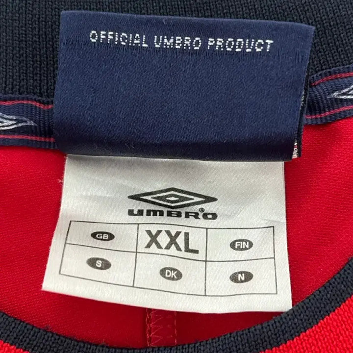 [BUNJANG] Umbro Pro Training Long Sleeve Top - Red/Navy - XXL / [XXL/빅사이즈] 엄브로 프로 트레이닝 웜업 롱슬리브 탑 레드/네이비