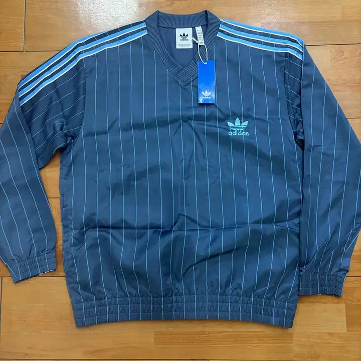 [SOLD OUT] 아디다스 오리지널스 핀 스트라이프 윈드브레이커 블루 L