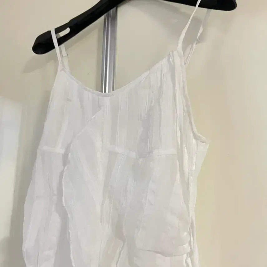 [BUNJANG] White Frill Mini Dress / 화이트 프릴 끈 원피스 미니 원피스 발레코어룩