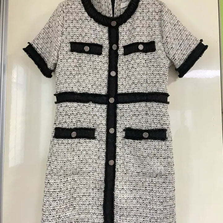 [BUNJANG] Tweed Short-Sleeve Dress / 트위드 반팔 원피스 하객룩 소개팅룩
