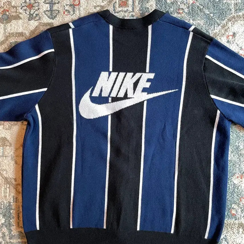 [BUNJANG] Nike Club Fairway Stripe Sweater Cardigan (XL) / 나이키 클럽 페어웨이 스트라이프 스웨터 가디건(새제품. XL)