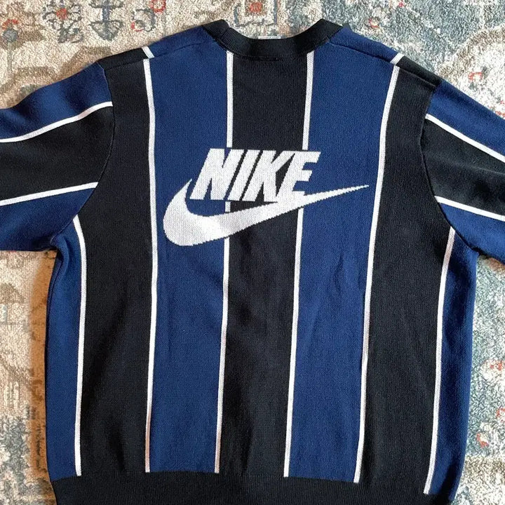 [BUNJANG] Nike Club Fairway Stripe Sweater Cardigan (XL) / 나이키 클럽 페어웨이 스트라이프 스웨터 가디건(새제품. XL)
