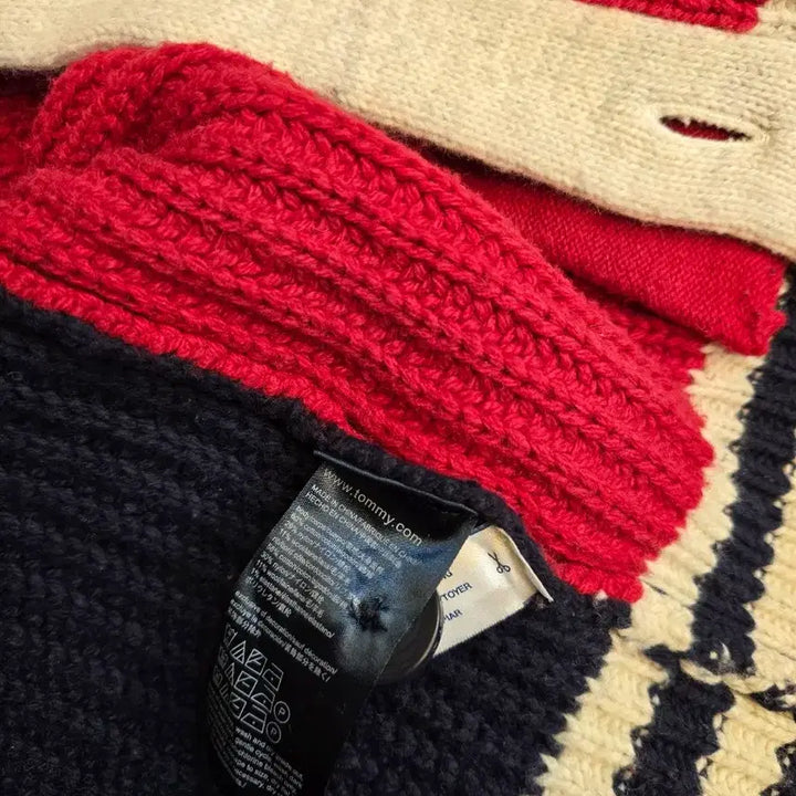 [BUNJANG] Tommy Hilfiger Color Block Knit Cardigan / 타미힐피거 컬러블록 니트 가디건