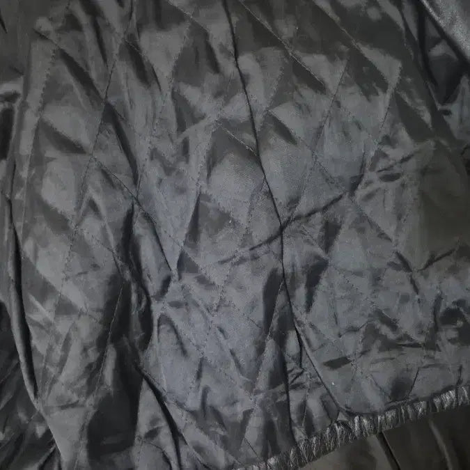 [BUNJANG] Woo Chung Leather Black Leather Bomber Jacket / Woo Chung Leather Fashion 블랙 가죽 봄퍼