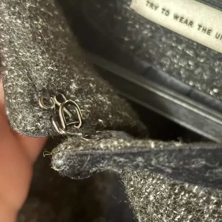 [BUNJANG] SIYAZU Dark Gray Tweed Jacket / SIYAZU 시야쥬 노티드 다크그레이 트위드 자켓