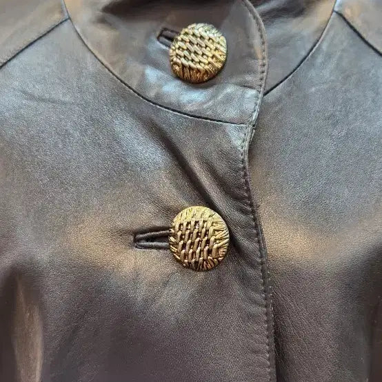 [BUNJANG] Italian Leather Oversized Lambskin Coat / 고급 양가죽 코트(FREE)(이태리가죽)