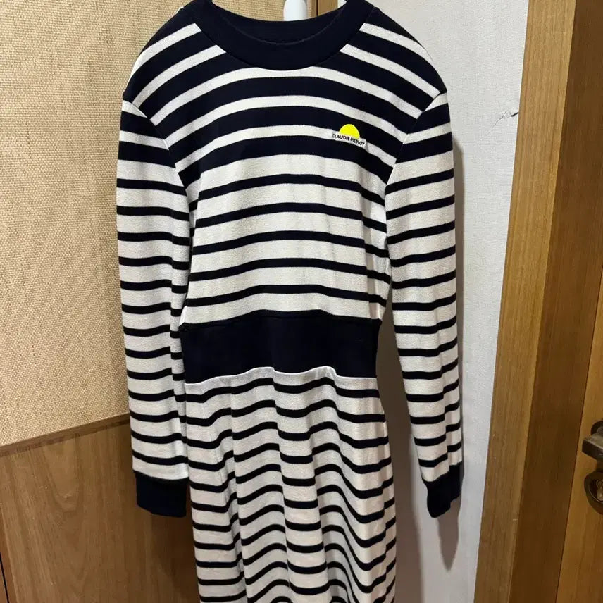 [BUNJANG] CLAUDIE PIERLOT Striped Midi Dress / CLAUDIE PIERLOT 스트라이프 원피스 네이비