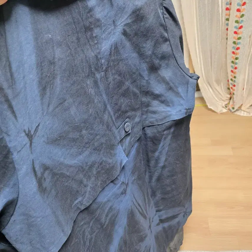 [BUNJANG] Natural Dye Double Coat / 쪽염 + 먹물 천연 염색 더블 코트