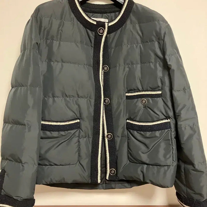 [BUNJANG] SJSJ Collarless Goose Down Jacket / SJSJ 칼라리스 구스다운 차콜그레이