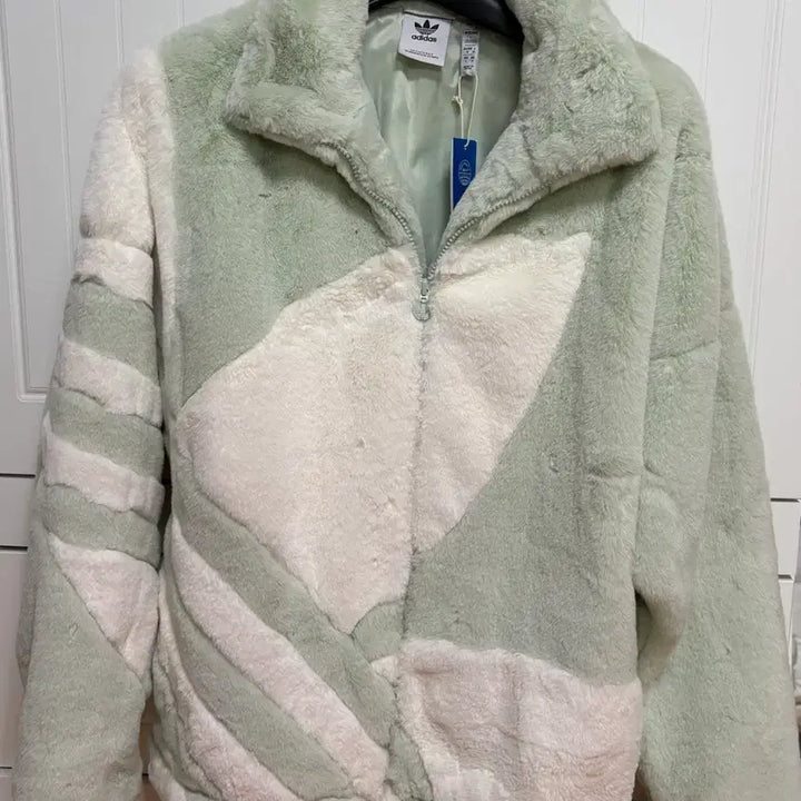 [BUNJANG] Adidas Trefoil Per Fleece Mint L / 아디다스 트레포일 퍼 후리스 민트 L