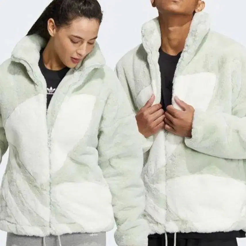 [BUNJANG] Adidas Trefoil Per Fleece Mint L / 아디다스 트레포일 퍼 후리스 민트 L