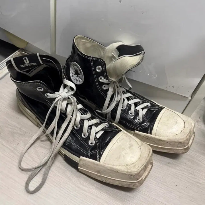 [BUNJANG] Converse x DarkShadow TurboDark Chuck 70 High Black Lacerated Denim (Size 285) / 컨버스 x 다크쉐도우 터보다크 척 70 하이 블랙 래커드 데님 285
