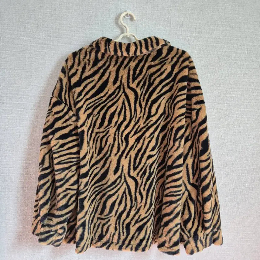 [BUNJANG] Unbranded Zebra Print Faux Fur Jacket 3XL / 호피 무늬 퍼 자켓 빅사이즈 3xl