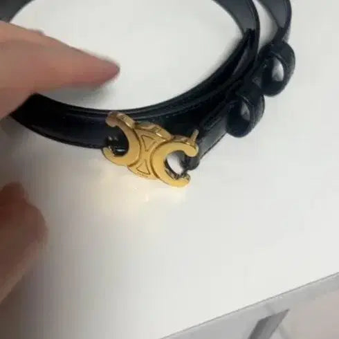 [BUNJANG] Celine Triomphe Belt 75 Size / 셀린느트리오페  금장 벨트 75사이즈