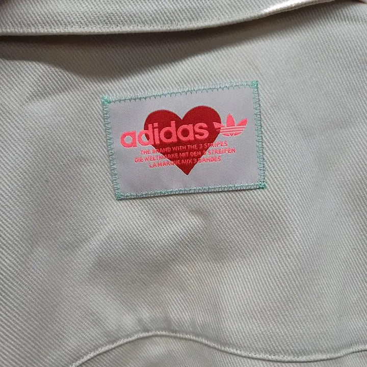 [BUNJANG] Adidas White Denim Jacket / 아디다스 화이트 데님자켓