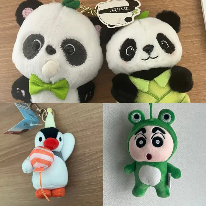 [BUNJANG] Pinga Party Doll Bundle Set / 일괄판매) 핑가 파티 인형 개구리 짱구 인형 판다 인형키링