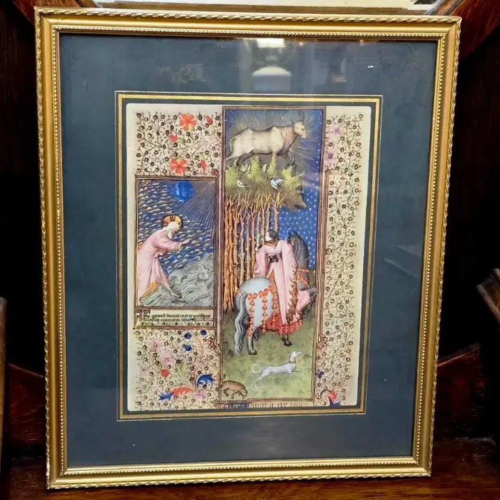 [BUNJANG] Vintage Rohan Prayer Book Framed Print / [희귀/수집]오리지널 빈티지 중세 로한 기도서 액자