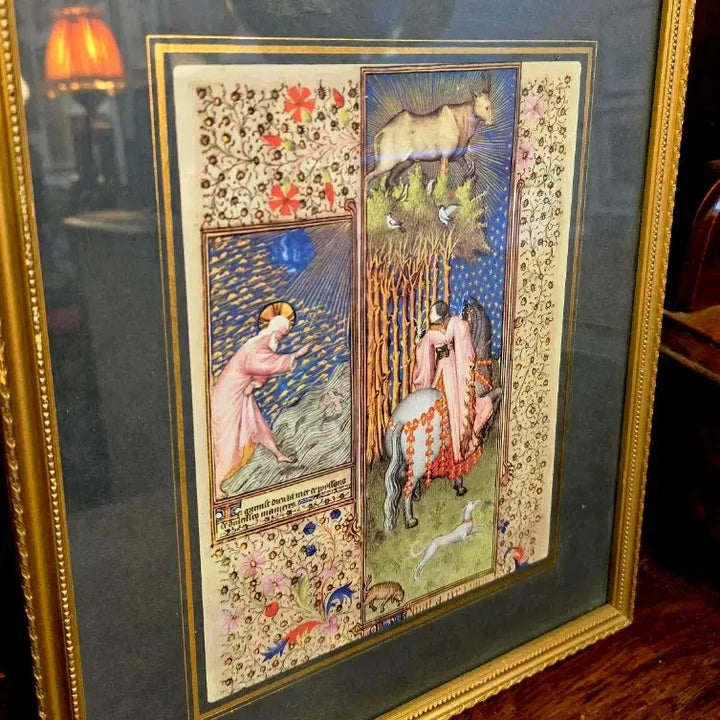 [BUNJANG] Vintage Rohan Prayer Book Framed Print / [희귀/수집]오리지널 빈티지 중세 로한 기도서 액자