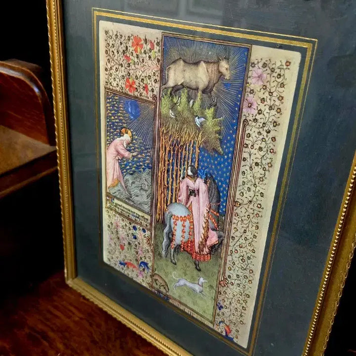 [BUNJANG] Vintage Rohan Prayer Book Framed Print / [희귀/수집]오리지널 빈티지 중세 로한 기도서 액자