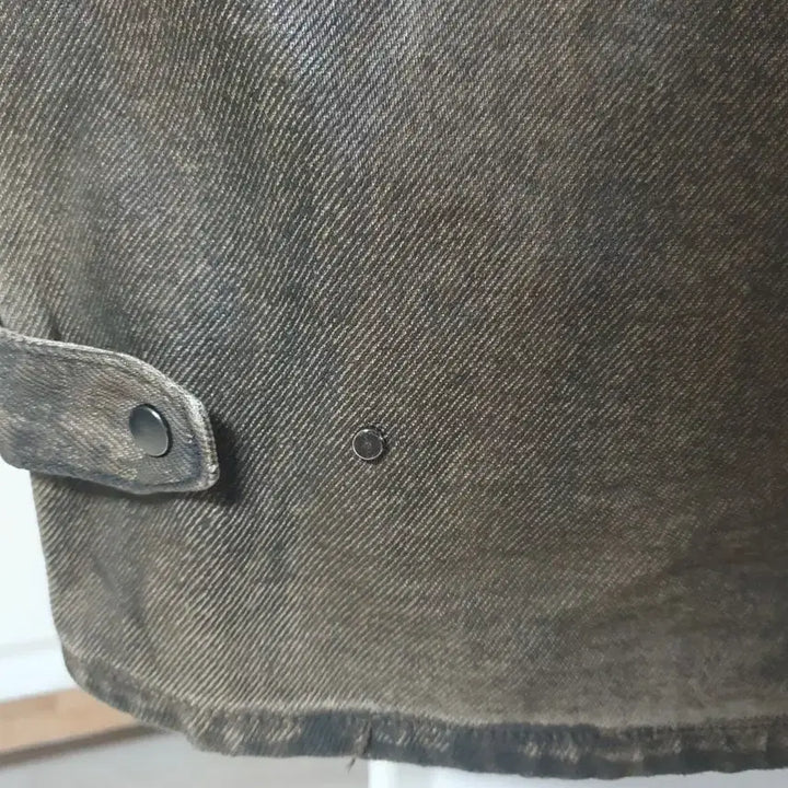 [BUNJANG] Elmood Khaki Brown Double Knee Carpenter Pants / 엘무드 워싱 카키 브라운 더블니 카펜터 팬츠