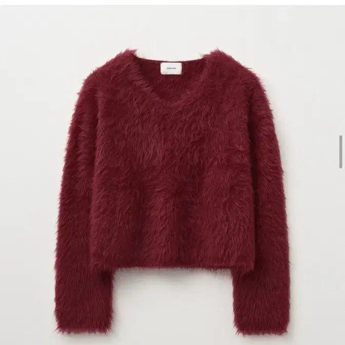 [BUNJANG] Mongdol Hairly Angora Knit Red / 몽돌 헤어리 앙고라 니트 레드