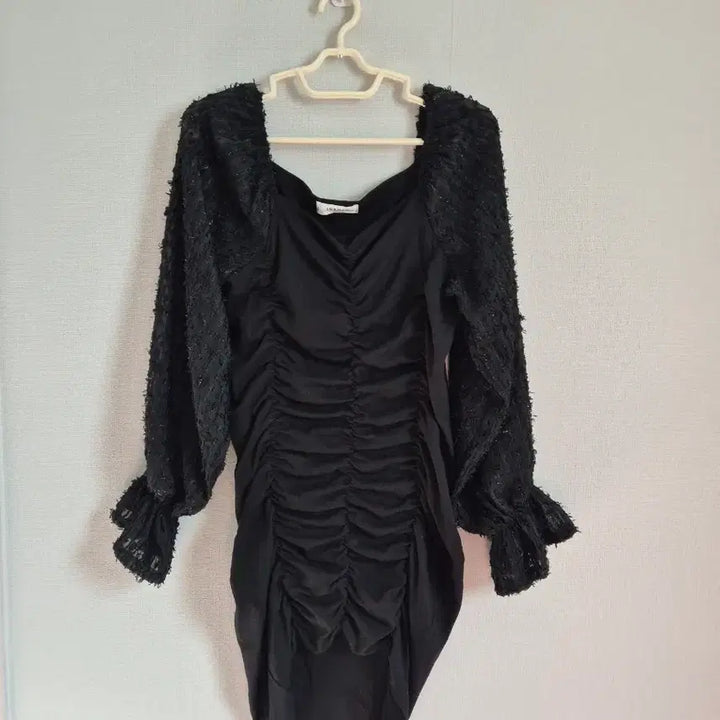 [BUNJANG] JSTYLE Black Shirring Mini Dress / 블랙 셔링 미니 원피스 퍼프소매 3xl 빅사이즈