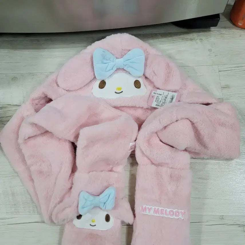[BUNJANG] Sanrio My Melody Bucket Hat Scarf (New) / 산리오 마이멜로디 버킷햇 모자겸 목도리(새상품)