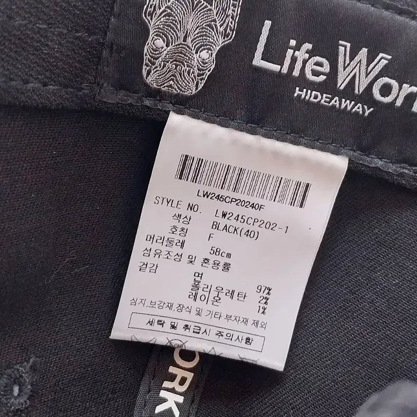 [BUNJANG] LifeWork Black Ball Cap / 라이프워크 블랙 볼캡 모자