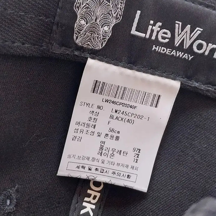 [BUNJANG] LifeWork Black Ball Cap / 라이프워크 블랙 볼캡 모자