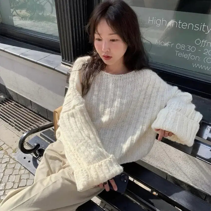 [BUNJANG] Smooth Mood Narke Sweater Cream / 스무드무드 Narke Sweater Cream