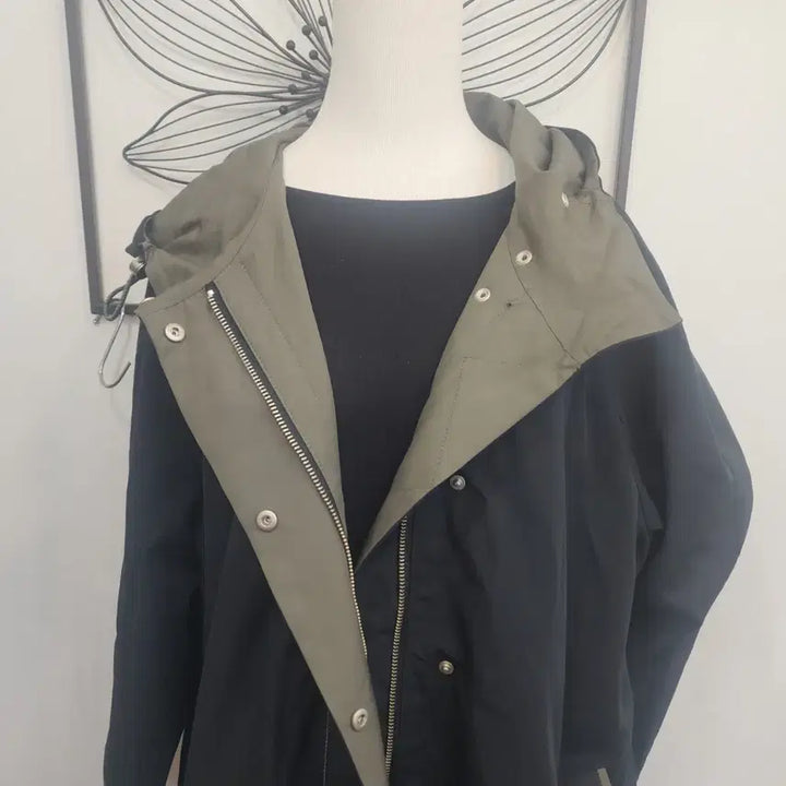 [BUNJANG] Second Floor Hooded Long Windbreaker / 세컨드 플로어 M사이즈/후드 롱 바람막이