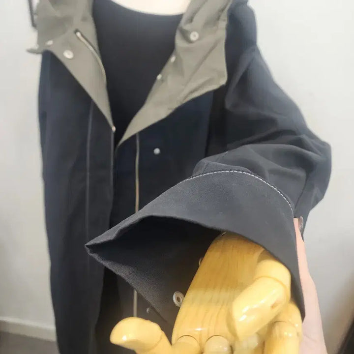 [BUNJANG] Second Floor Hooded Long Windbreaker / 세컨드 플로어 M사이즈/후드 롱 바람막이