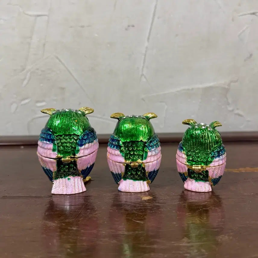 [BUNJANG] Owl Jewelry Box Set / 부엉이 보석함 큐빅 장식 세트 카페 샵 사무실 식당 인테리어 소품 재물
