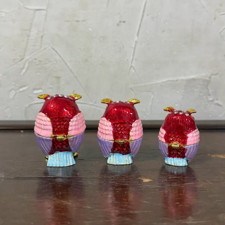 [BUNJANG] Owl Jewelry Box Set / 부엉이 보석함 큐빅 장식 세트 카페 샵 사무실 식당 인테리어 소품 재물