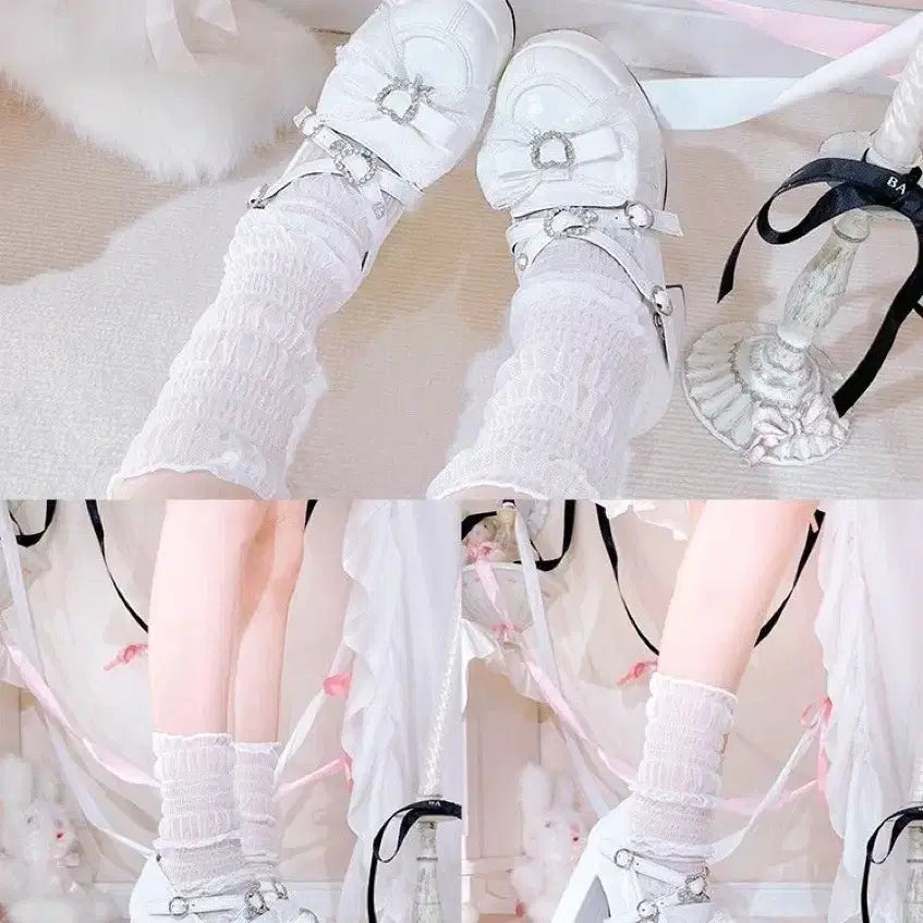 [BUNJANG] Unbranded Japanese Style High Heel Platform Shoes / 전학생 일본식 양산형 하이힐 두툼한 굽 방수대 신발 지뢰계 슈즈(2컬러)