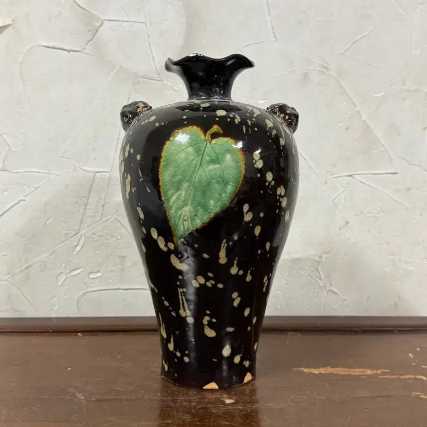 [BUNJANG] Ceramic Vase Leaf Design / 중국 도자기 송요화병 나뭇잎 낙엽 디자인 도자기