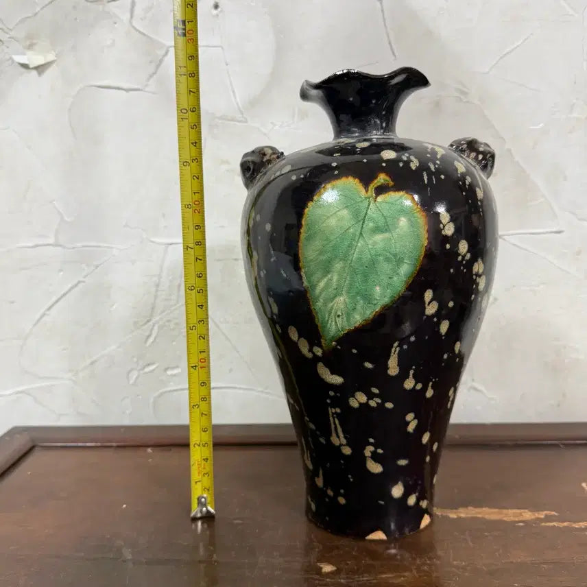 [BUNJANG] Ceramic Vase Leaf Design / 중국 도자기 송요화병 나뭇잎 낙엽 디자인 도자기