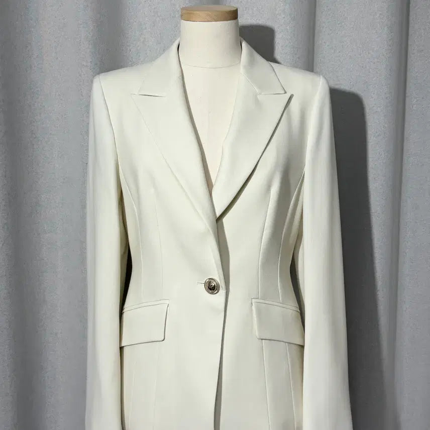 [BUNJANG] MICHAA Single Button Tailored Jacket (Cream) / MICHAA 미샤 싱글 버튼 테일러드 자켓 (크림) - 미착용 새상품