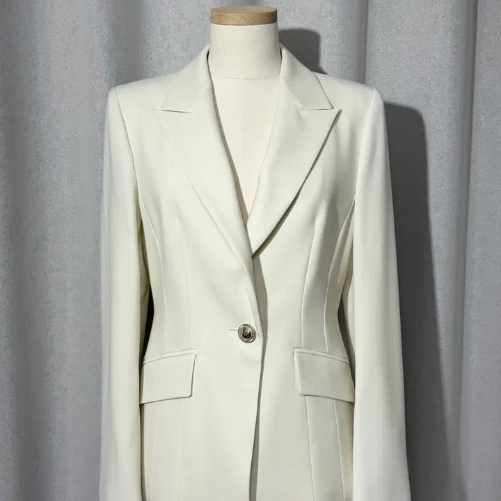 [BUNJANG] MICHAA Single Button Tailored Jacket (Cream) / MICHAA 미샤 싱글 버튼 테일러드 자켓 (크림) - 미착용 새상품