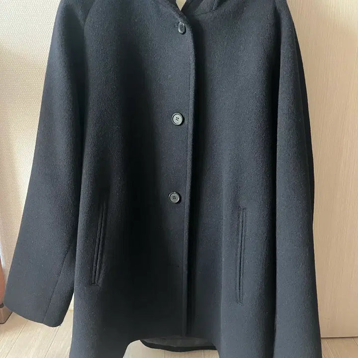 [BUNJANG] Celine & Leong Navy Hooded Coat / 셀리앤리옹 후드 코트 네이비