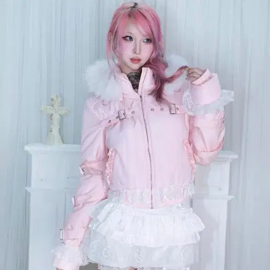 [BUNJANG] HBreacker Nekomimi Punk Jacket / HBreacker 패딩 네코미미 펑크 갸루 자켓