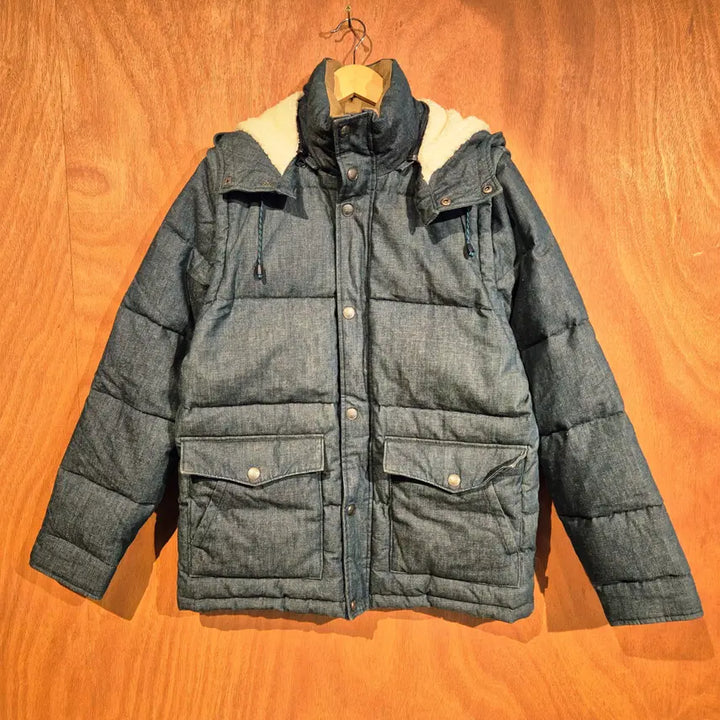 [BUNJANG] Levi's Denim Down Padded Jacket / 리바이스 다운 데님 패딩 L (번107 팔 탈부착